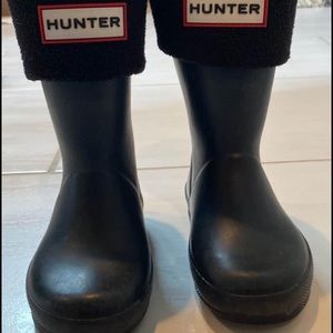 Hunter Baby Toddler Rain Boots Winter Liner Included Size 7